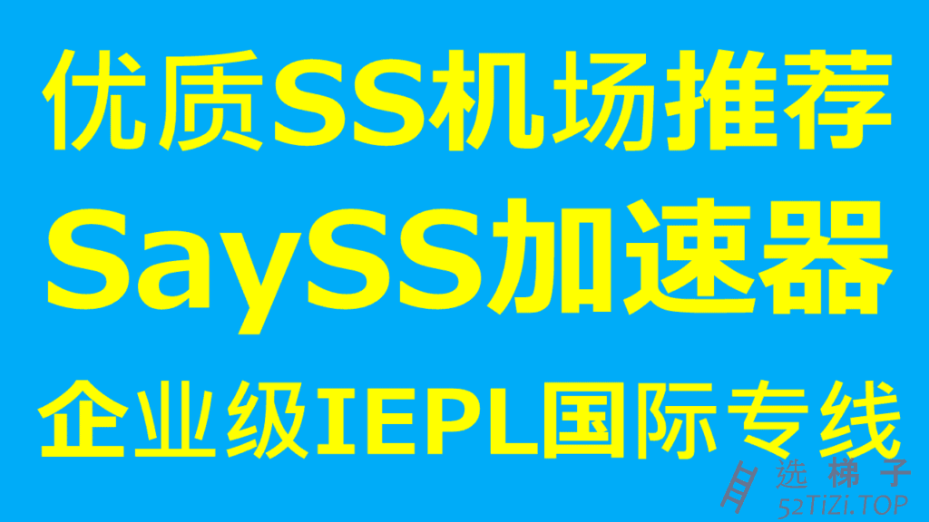 SaySS – 高速稳定SS机场推荐 | 全部使用IEPL国际专线 | 支持看Netflix/HULU/HBO等国外流媒体